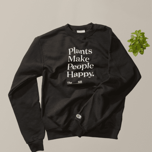 TheSill Plants Make People Happy Sweatshirt Black