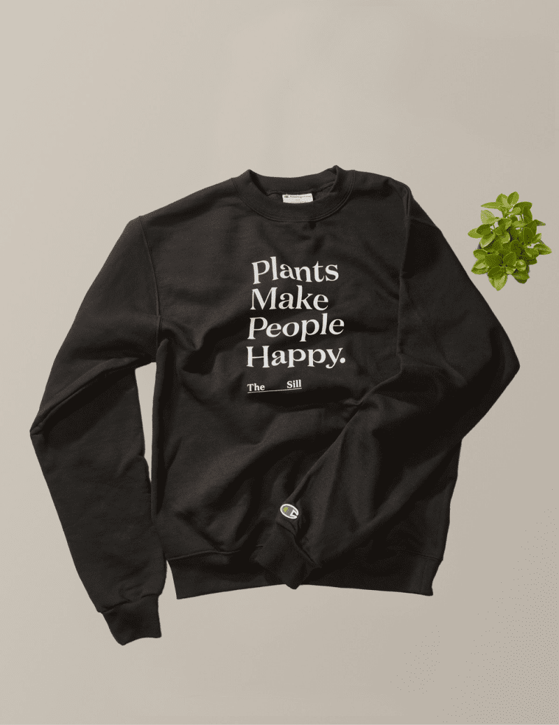 TheSill Plants Make People Happy Sweatshirt Black