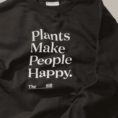 TheSill Plants Make People Happy Sweatshirt Black Variant