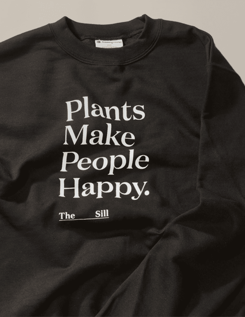 TheSill Plants Make People Happy Sweatshirt Black Variant