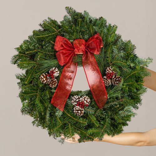 The Sill holiday wreath with pinecones berries Variant 1