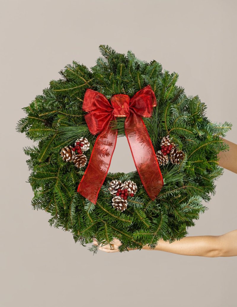 The Sill holiday wreath with pinecones berries Variant 1