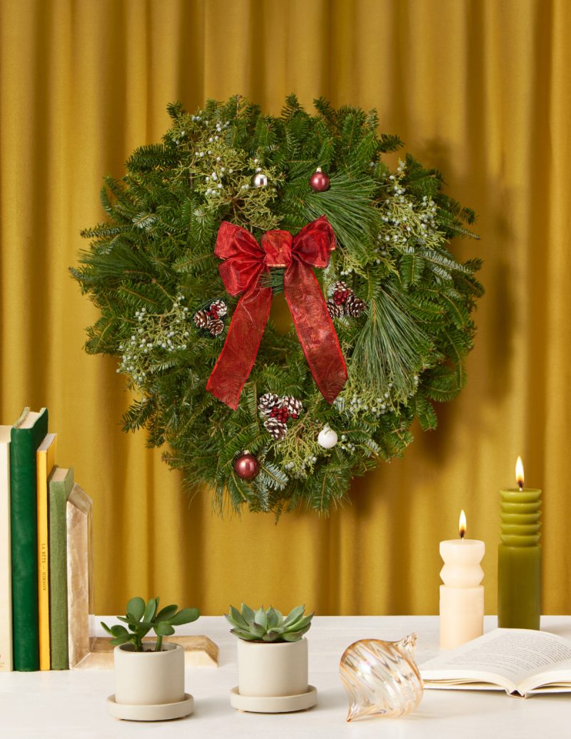 The Sill holiday wreath with pinecones berries Variant 3