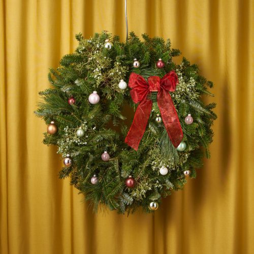 The Sill holiday wreath with pinecones berries Variant 4